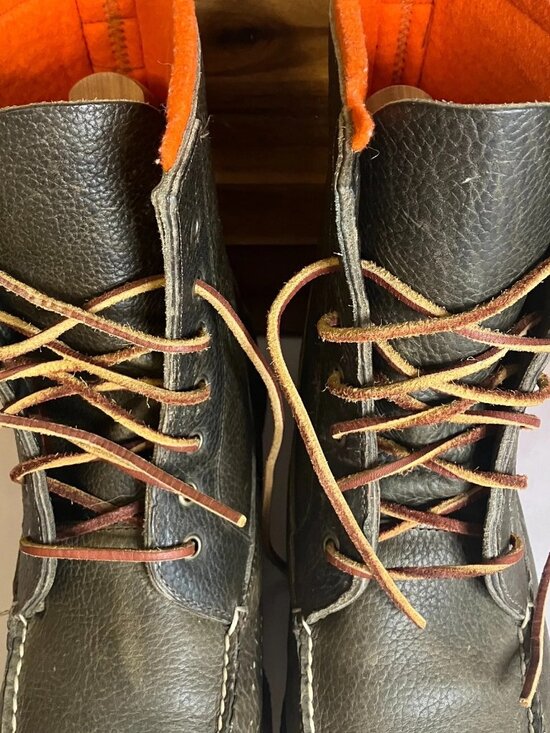 Vtg 90s Ralph Lauren Made in USA Leather Hunting Boots Men\'s 11 D Orange Lining main image 10